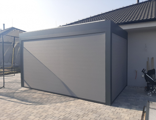 Bioklimatická lamelová pergola s LED osvětlení vč. bočního stínění