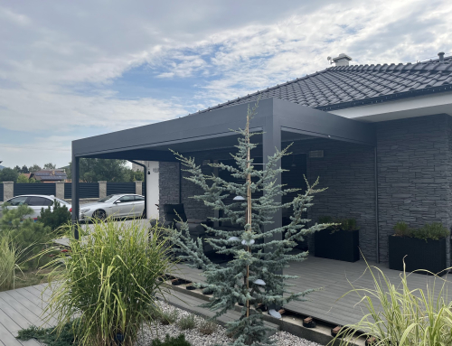 Bioklimatická lamelová pergola vč. bočního stínění